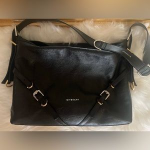 Authentic Givenchy Medium Voyou bag in leather black
